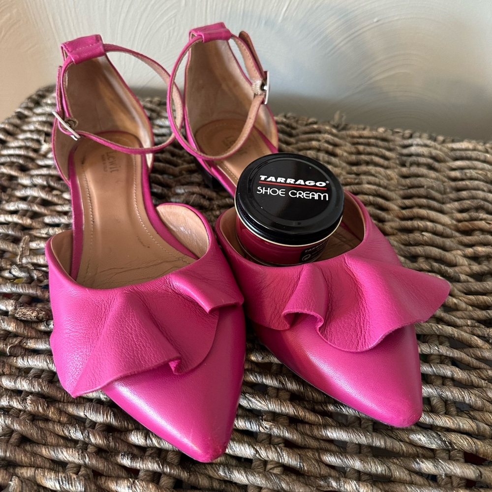Lewitt Alesia pink Italian leather flats size 7 (37) anthropology
